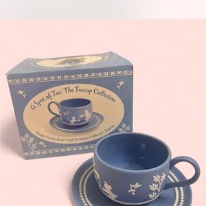 NWT Blue Teacup and Saucer Set